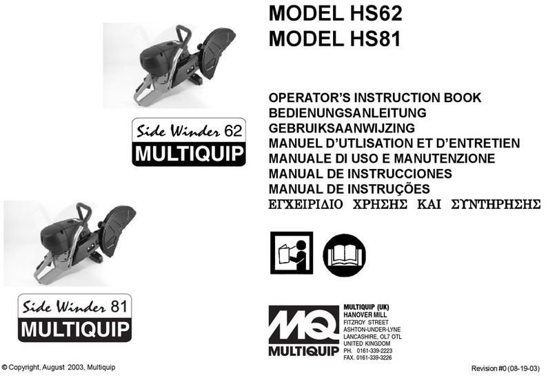MULTIQUIP HS62 Instructions de montage