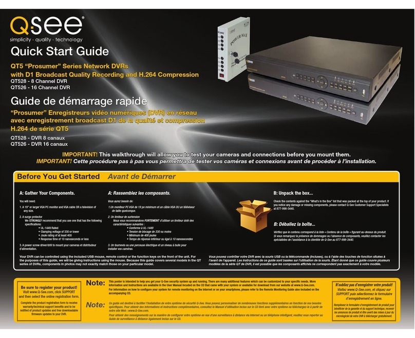 Q-See Prosumer QT528 Manuel utilisateur Q-See Prosumer QT528 Manuel utilisateur