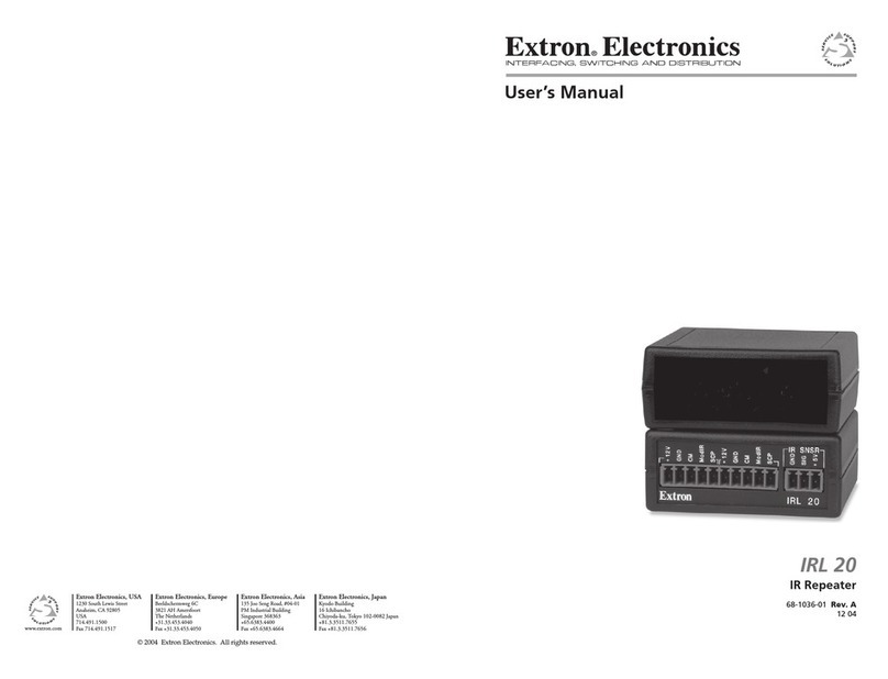 Extron electronics IRL 20 Manuel utilisateur