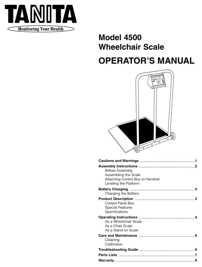Tanita 4500 Manuel utilisateur