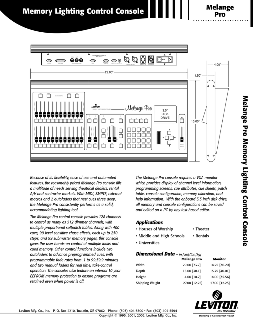 Leviton Melange Pro Manuel utilisateur