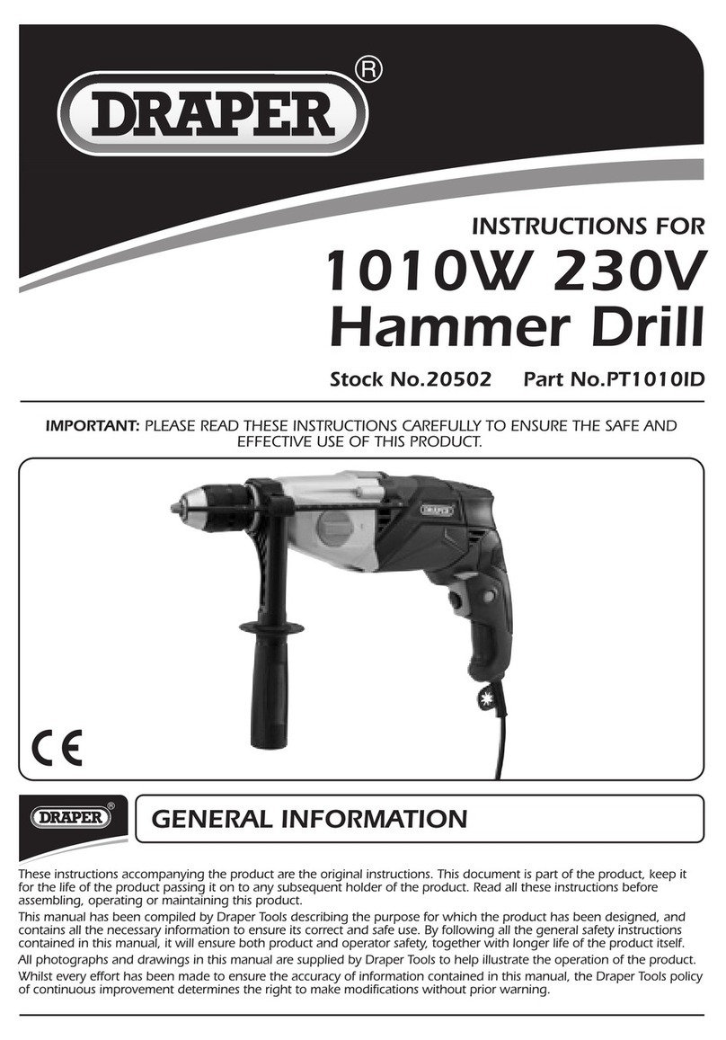 Draper PT1010ID Manuel utilisateur