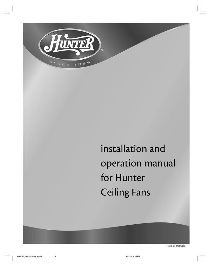 Hunter Hunter Ceiling fans Manuel utilisateur