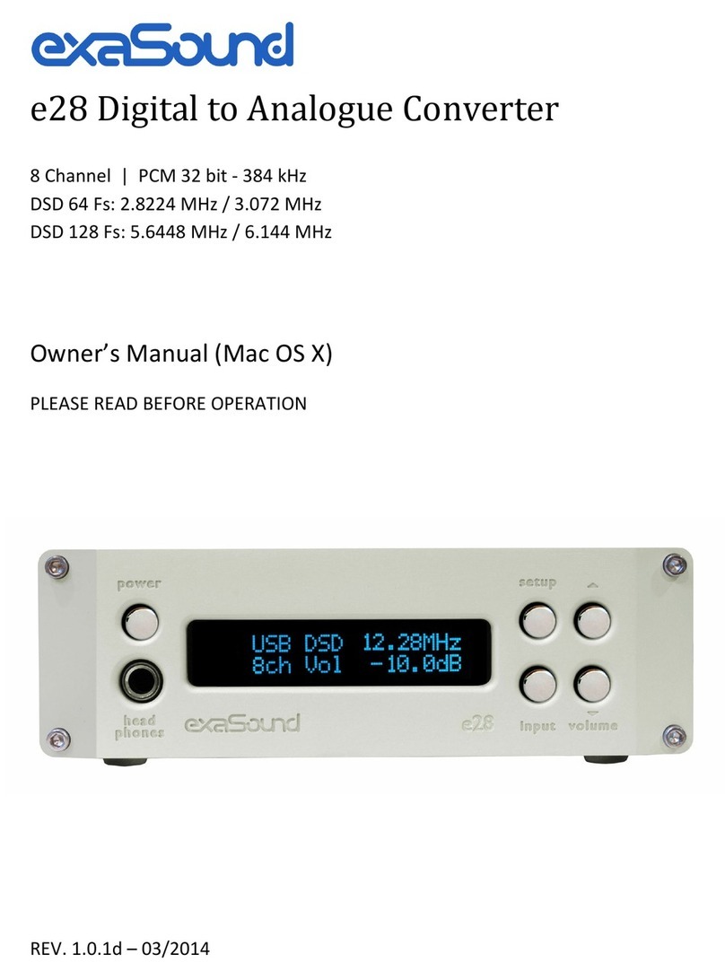 exaSound e28 Manuel utilisateur exaSound e28 Manuel utilisateur