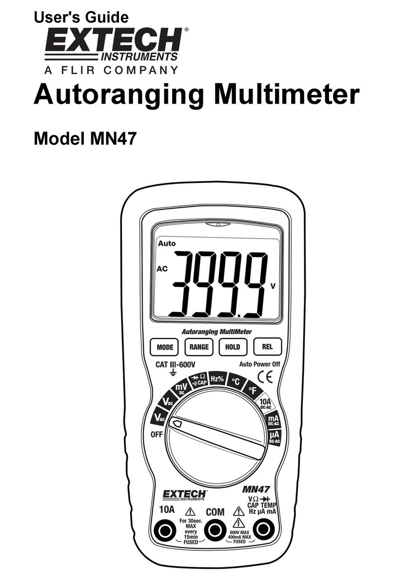 Extech Instruments MN47 Manuel utilisateur