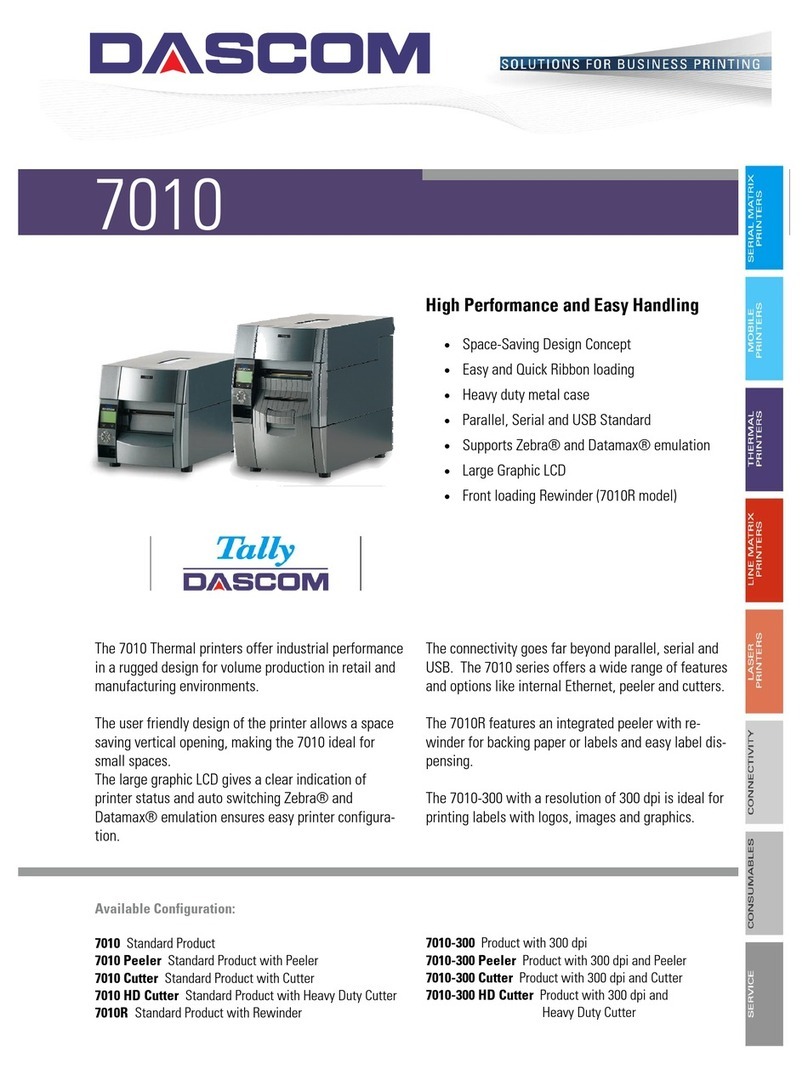 Dascom 7010 Peeler Manuel utilisateur