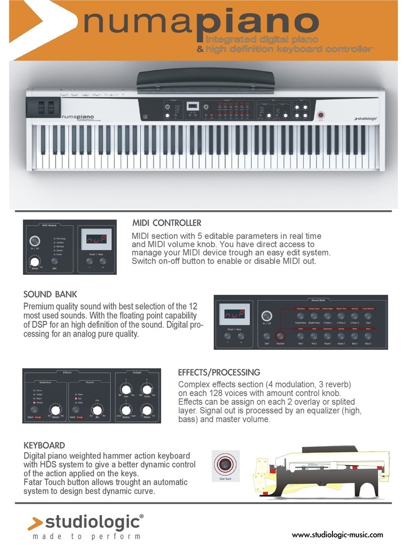 Studio Logic NUMApiano Manuel utilisateur Studio Logic NUMApiano Manuel utilisateur
