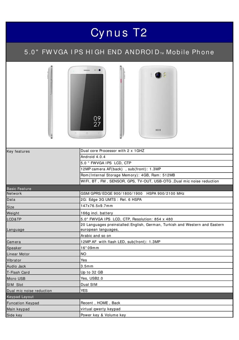 Cynus T2 Manuel utilisateur