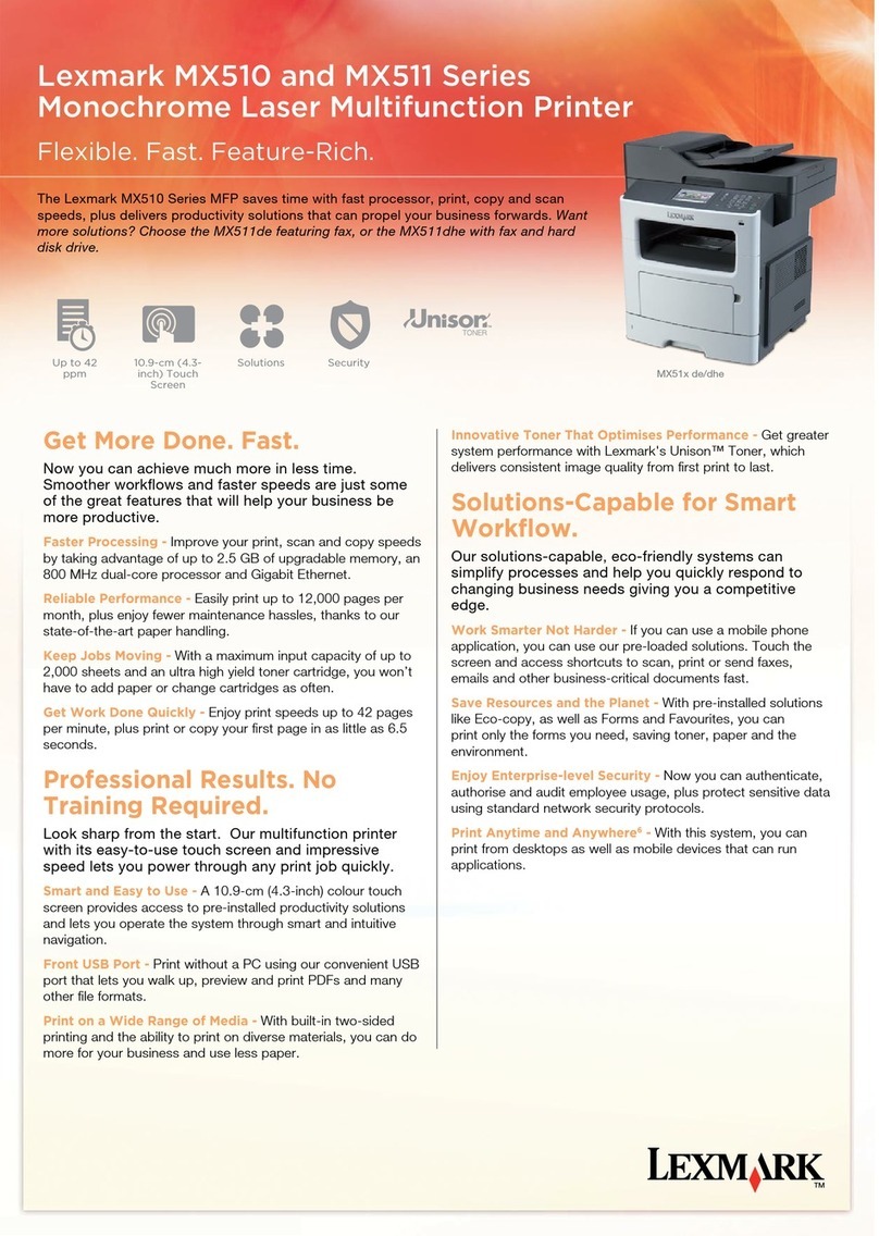 Lexmark MX510de Series Manuel utilisateur