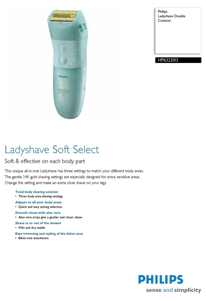 Philips Ladyshave softselect HP6322/03 Manuel utilisateur