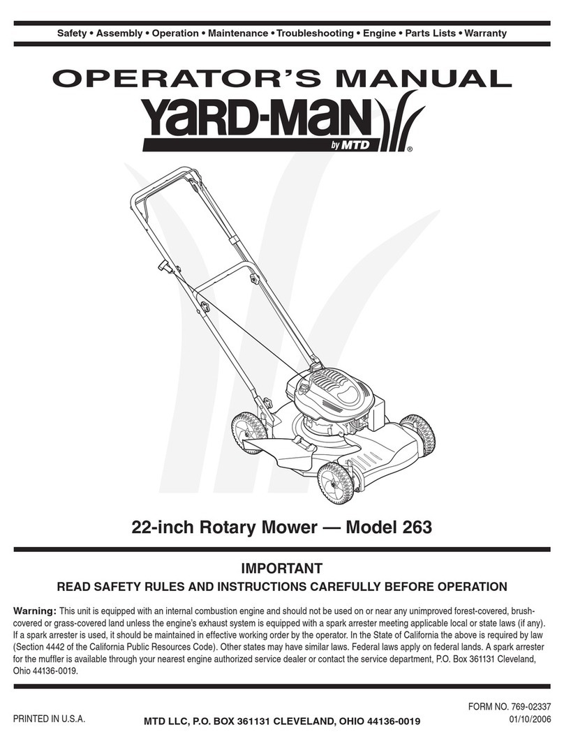 Yard-Man 263 Manuel utilisateur