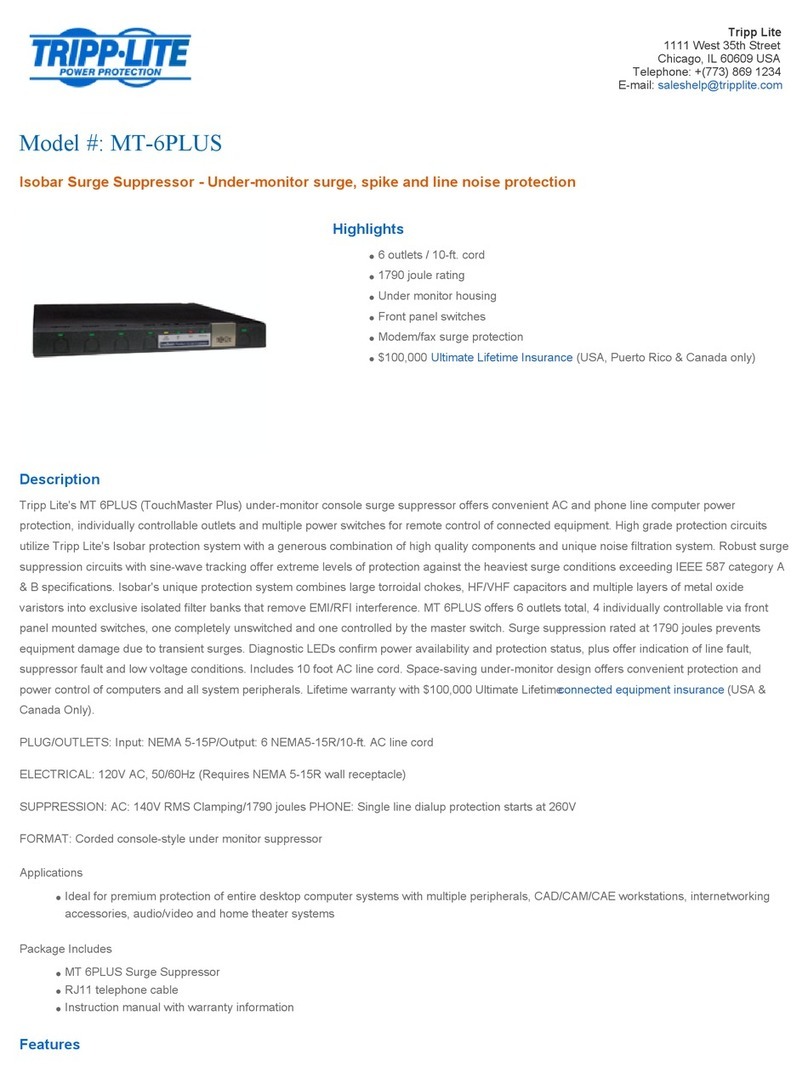 Tripp Lite MT-6PLUS Manuel utilisateur