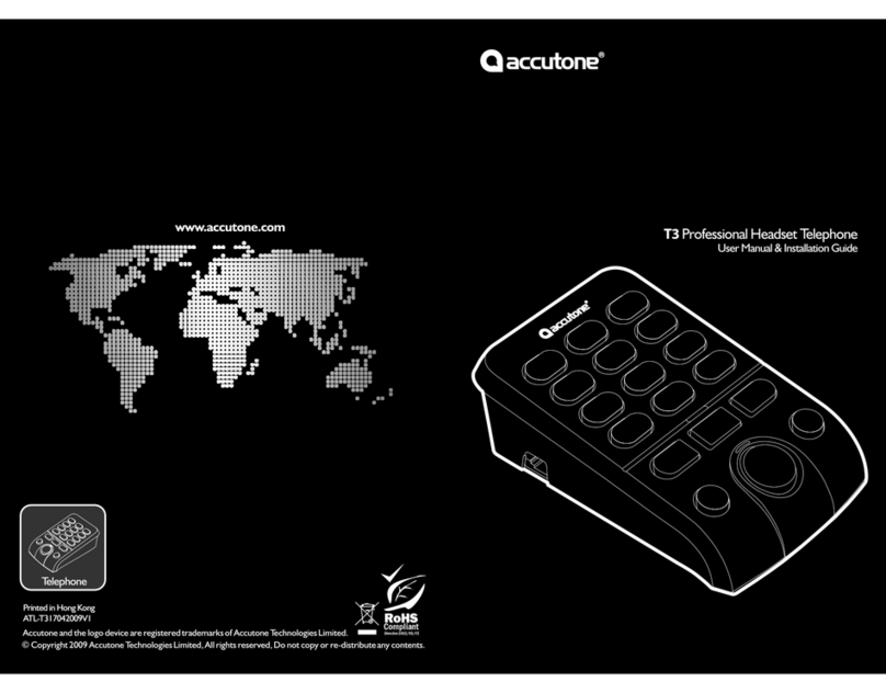 Accutone T3 Instructions d'installation et d'utilisation