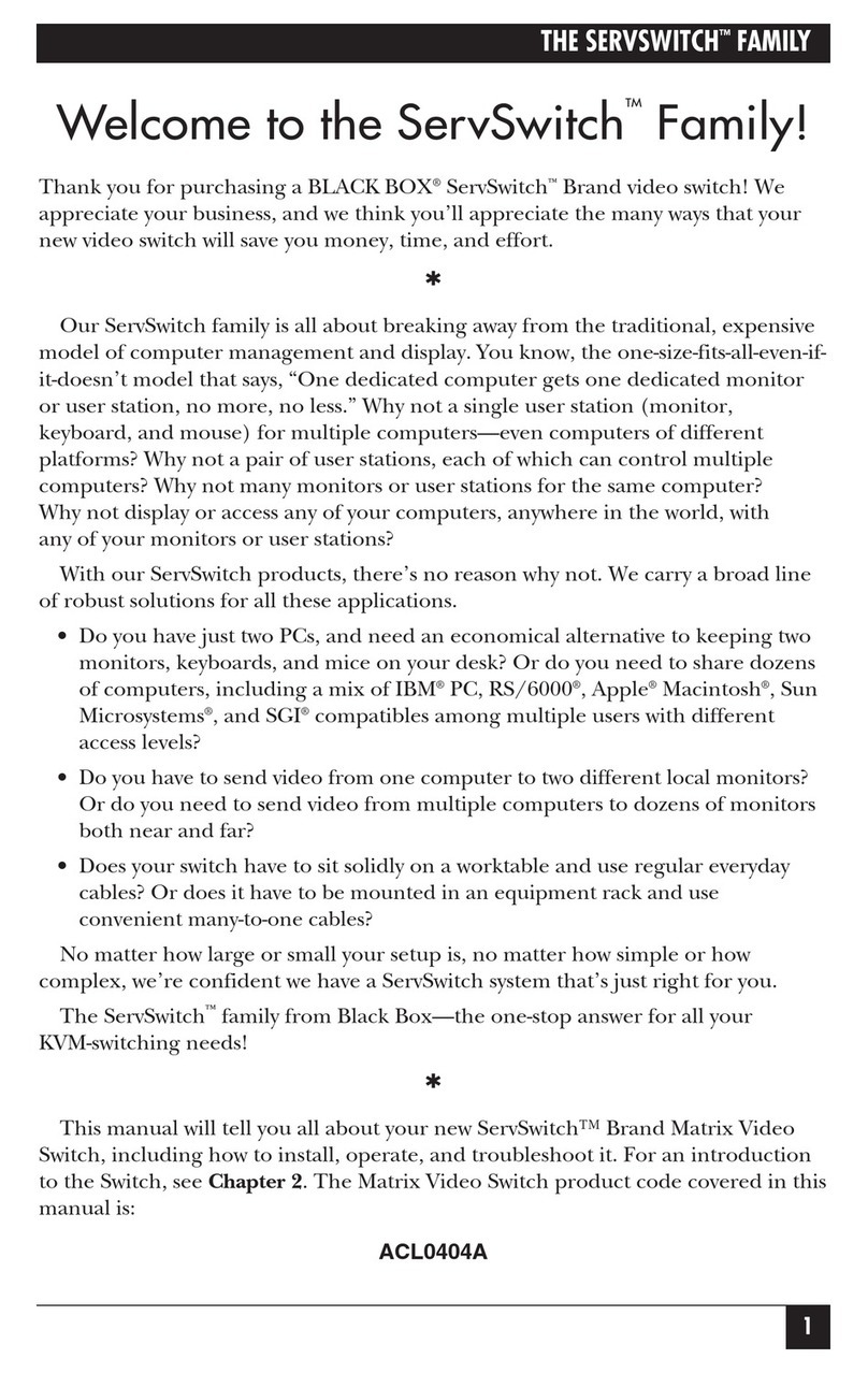 Black Box ServSwitch Manuel utilisateur