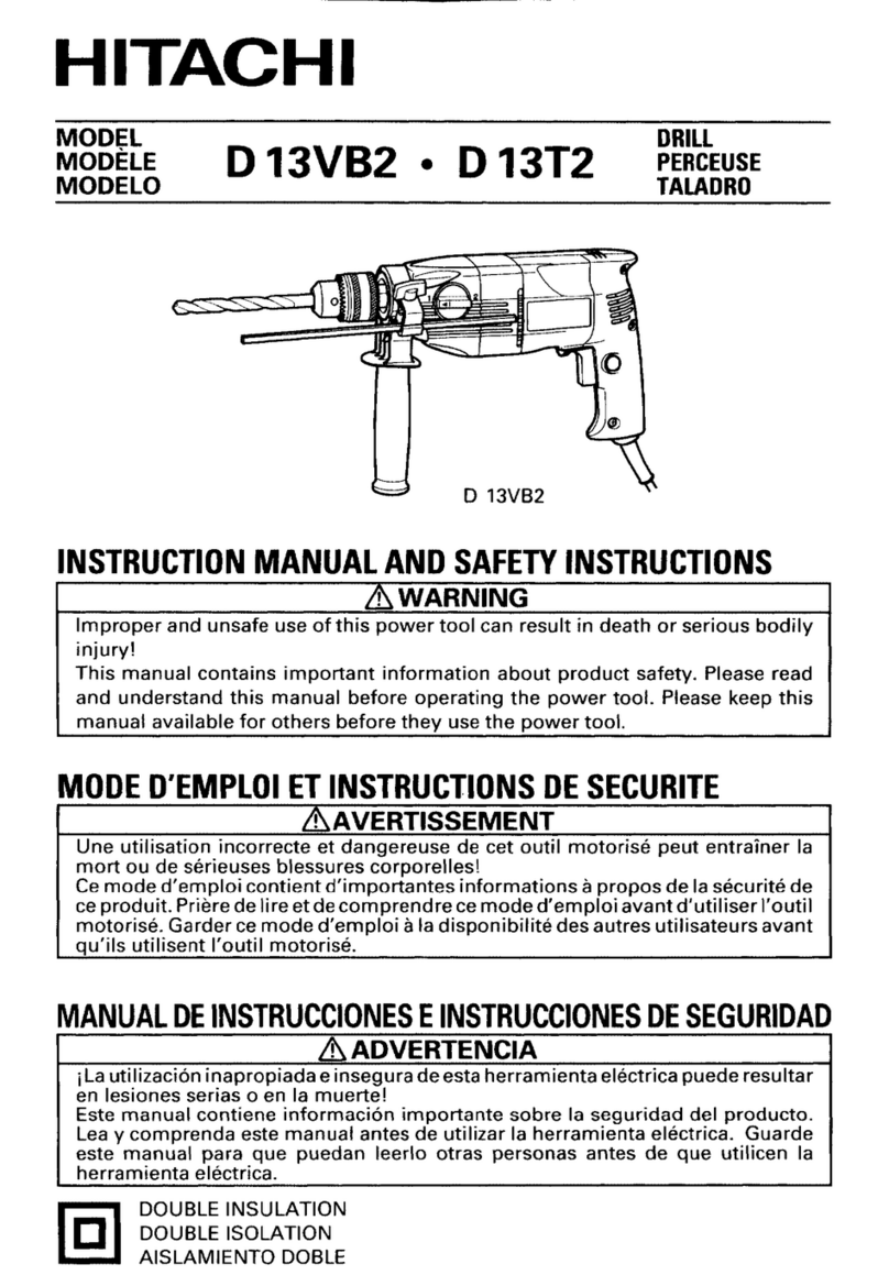 Hitachi D 13T2 Manuel de l'opérateur