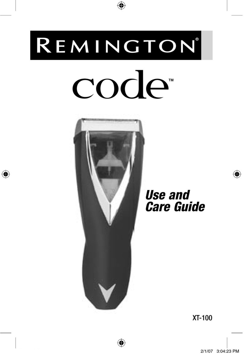 Remington Code XT-100 Manuel utilisateur Remington Code XT-100 Manuel utilisateur