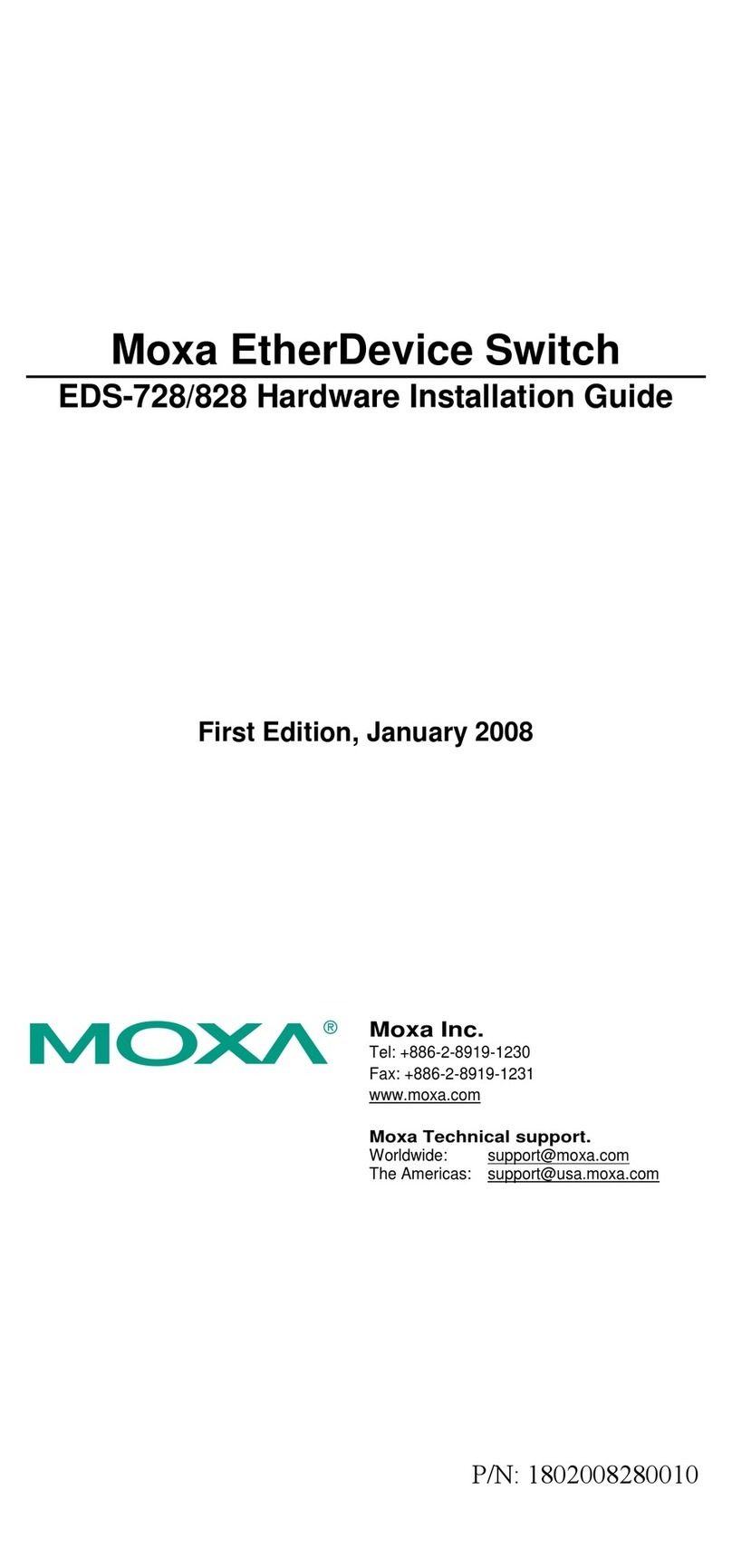 Moxa Technologies EtherDevice EDS-728 Series Manuel