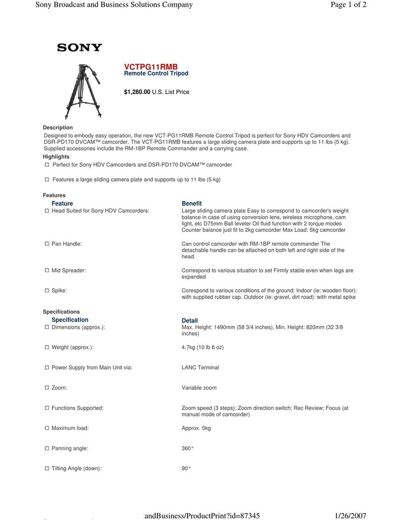 Sony VCTPG11RMB Manuel utilisateur