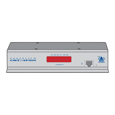 ADDER AdderView CATxIP 1000 Manuel utilisateur