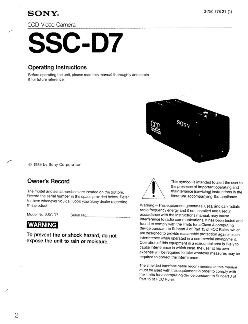 Sony SSC-D7 Manuel utilisateur