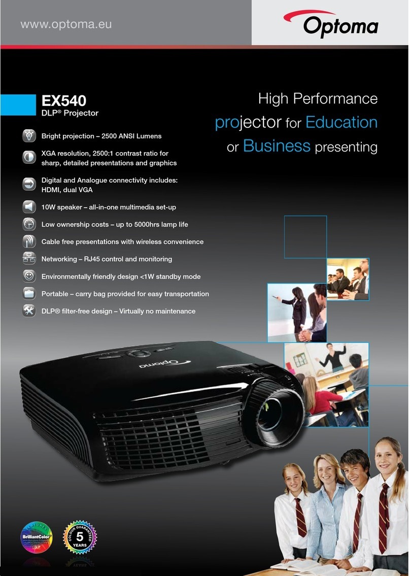 Optoma EX540 Manuel utilisateur