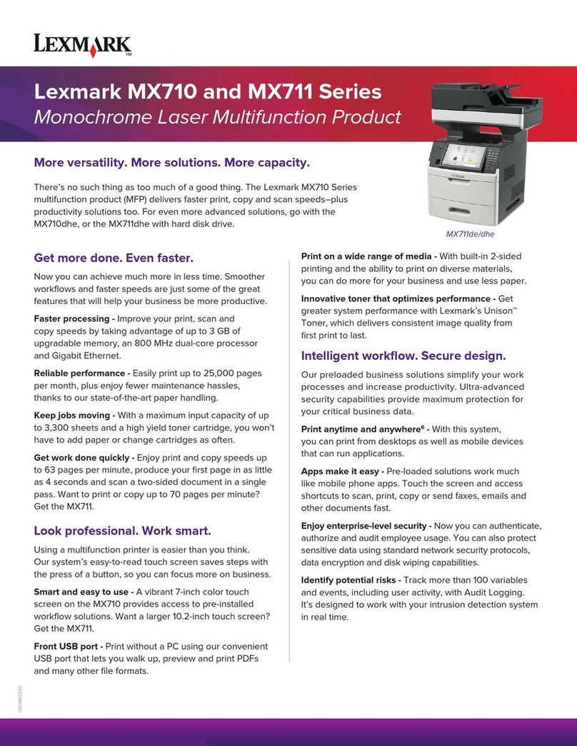 Lexmark MX710 Series Manuel utilisateur
