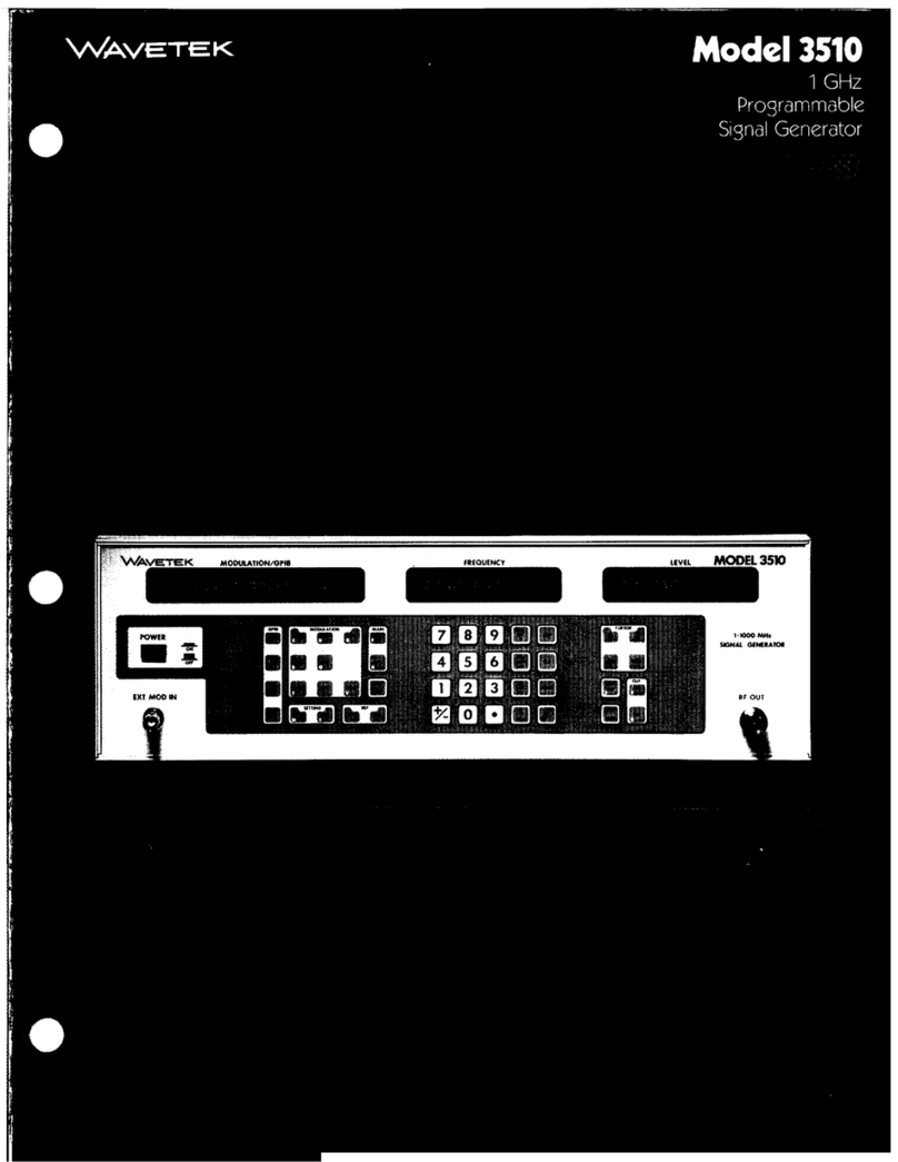 Wavetek 3510 Manuel utilisateur
