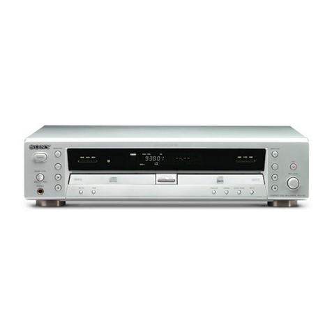 Sony RCD-W3 - Cd/cdr Recorder/player Manuel utilisateur Sony RCD-W3 - Cd/cdr Recorder/player Manuel utilisateur
