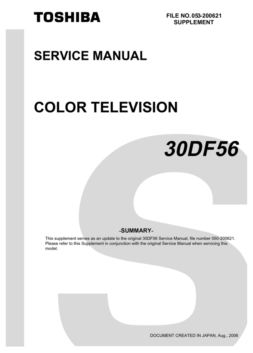 Toshiba 30DF56 - 30" CRT TV Manuel d'utilisation