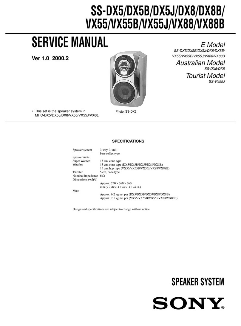 Sony SS-DX5 Manuel utilisateur