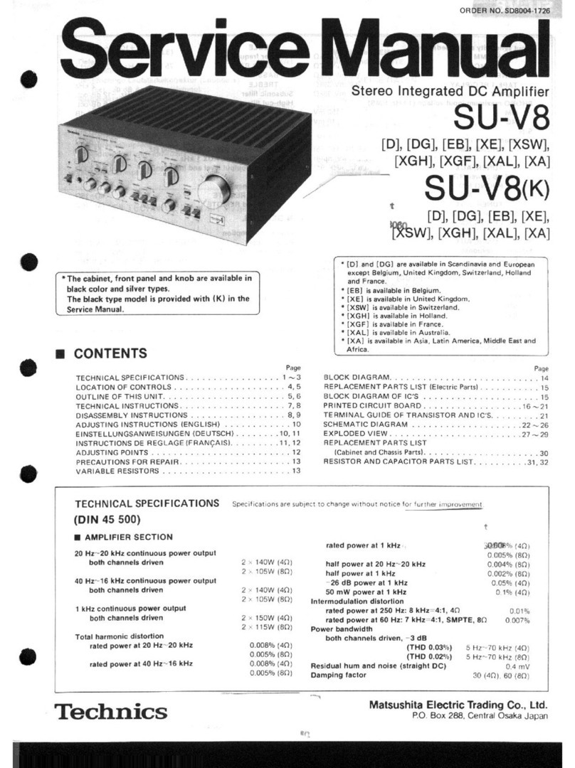 Technics SU-V8 Manuel utilisateur