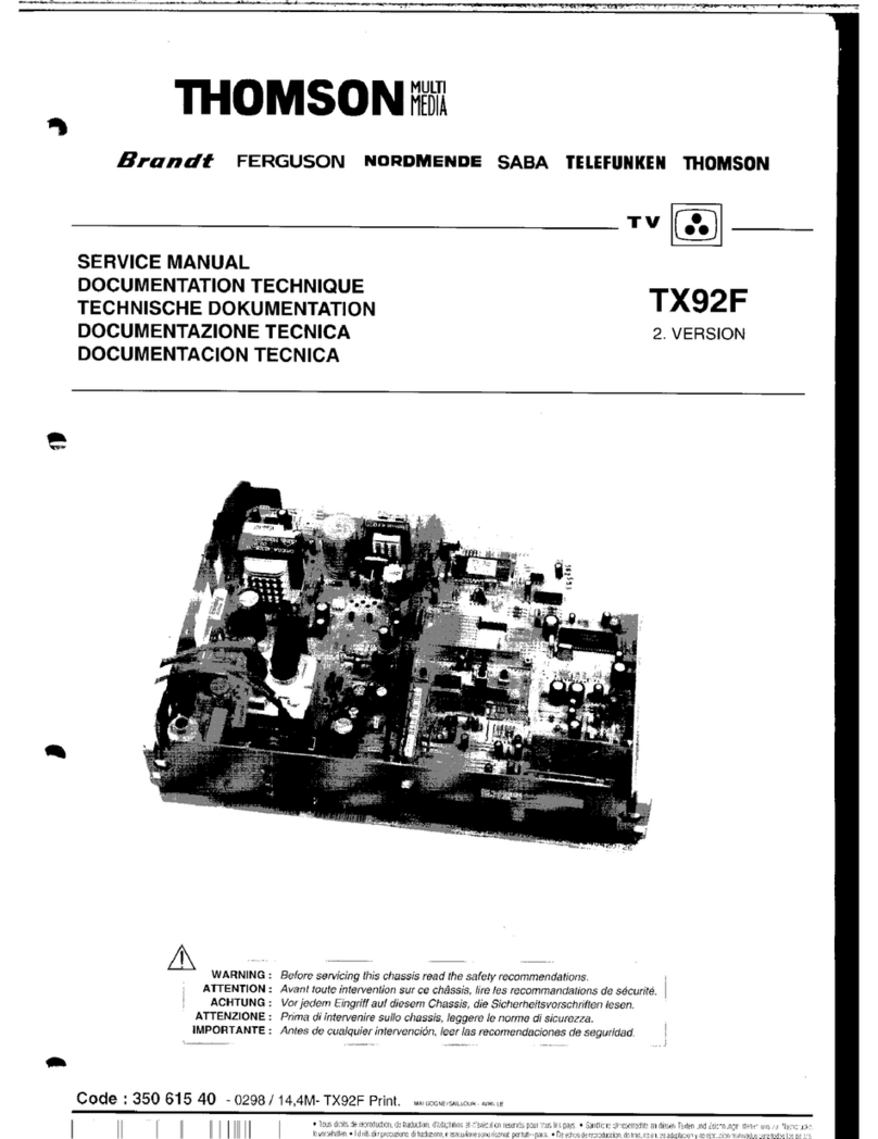 THOMSON TX92F Manuel utilisateur
