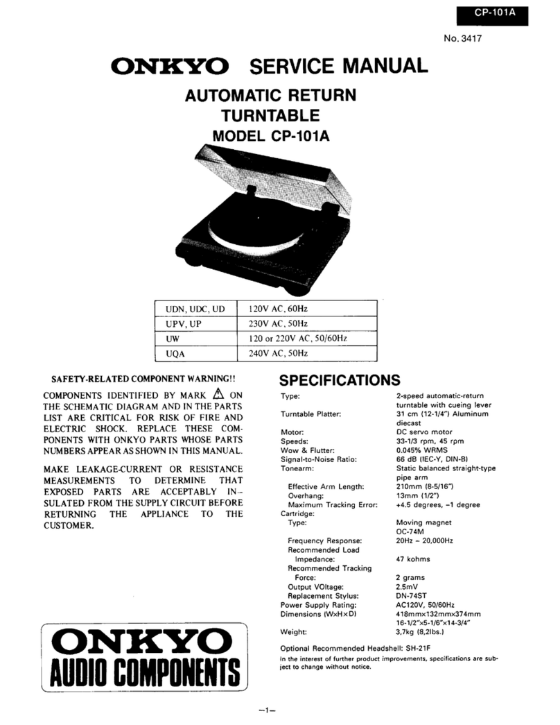 Onkyo CP-101A Manuel utilisateur Onkyo CP-101A Manuel utilisateur