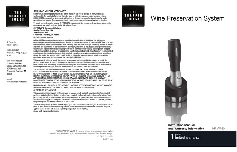 Sharper Image KP-W140 Manuel utilisateur