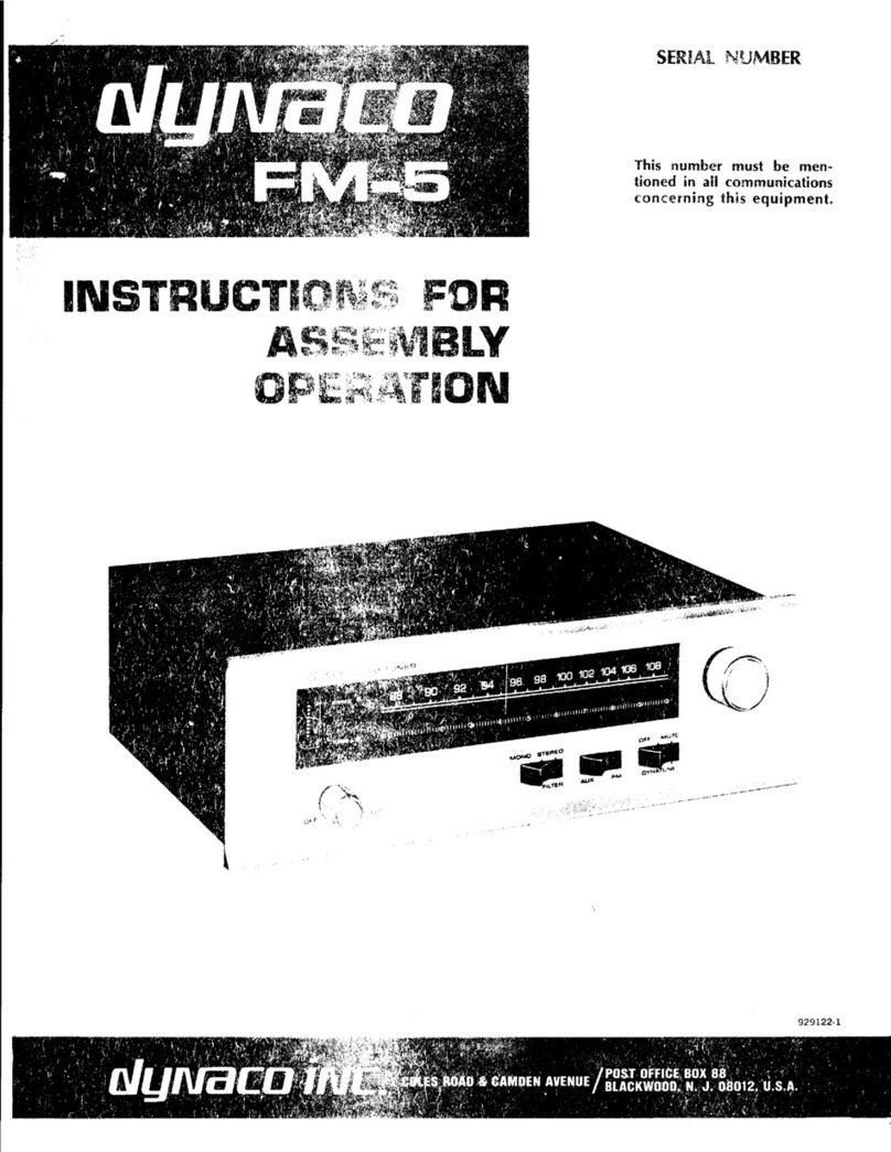 DYNACO FM-5 Instructions d'installation