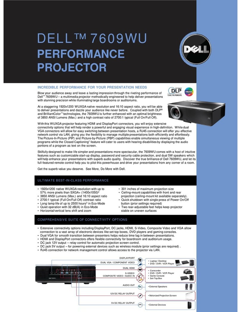 Dell 7609WU - WUXGA DLP Projector Manuel utilisateur
