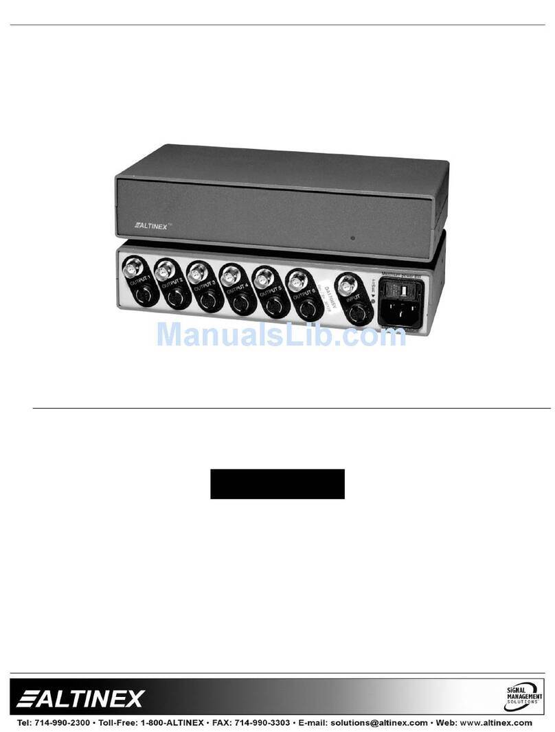 Altinex DA1706SV Manuel utilisateur Altinex DA1706SV Manuel utilisateur