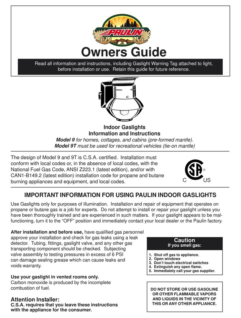 Paulin Model 9 Manuel utilisateur