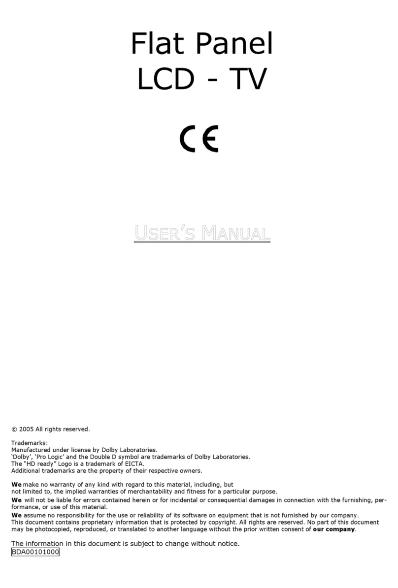 Dolby Laboratories Flat Panel LCD - TV Manuel utilisateur