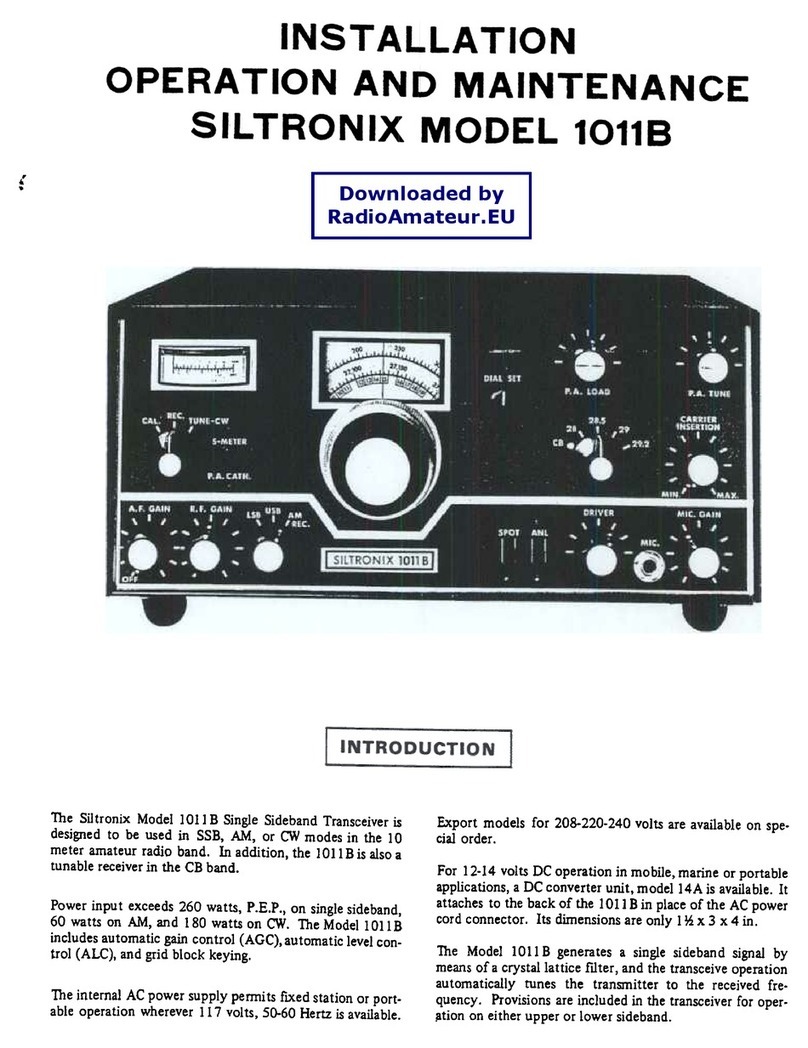 SILTRONIX 1011B Manuel utilisateur