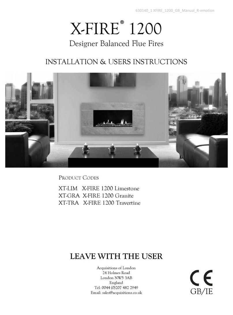 X-FIRE 1200 Limestone Instructions de montage