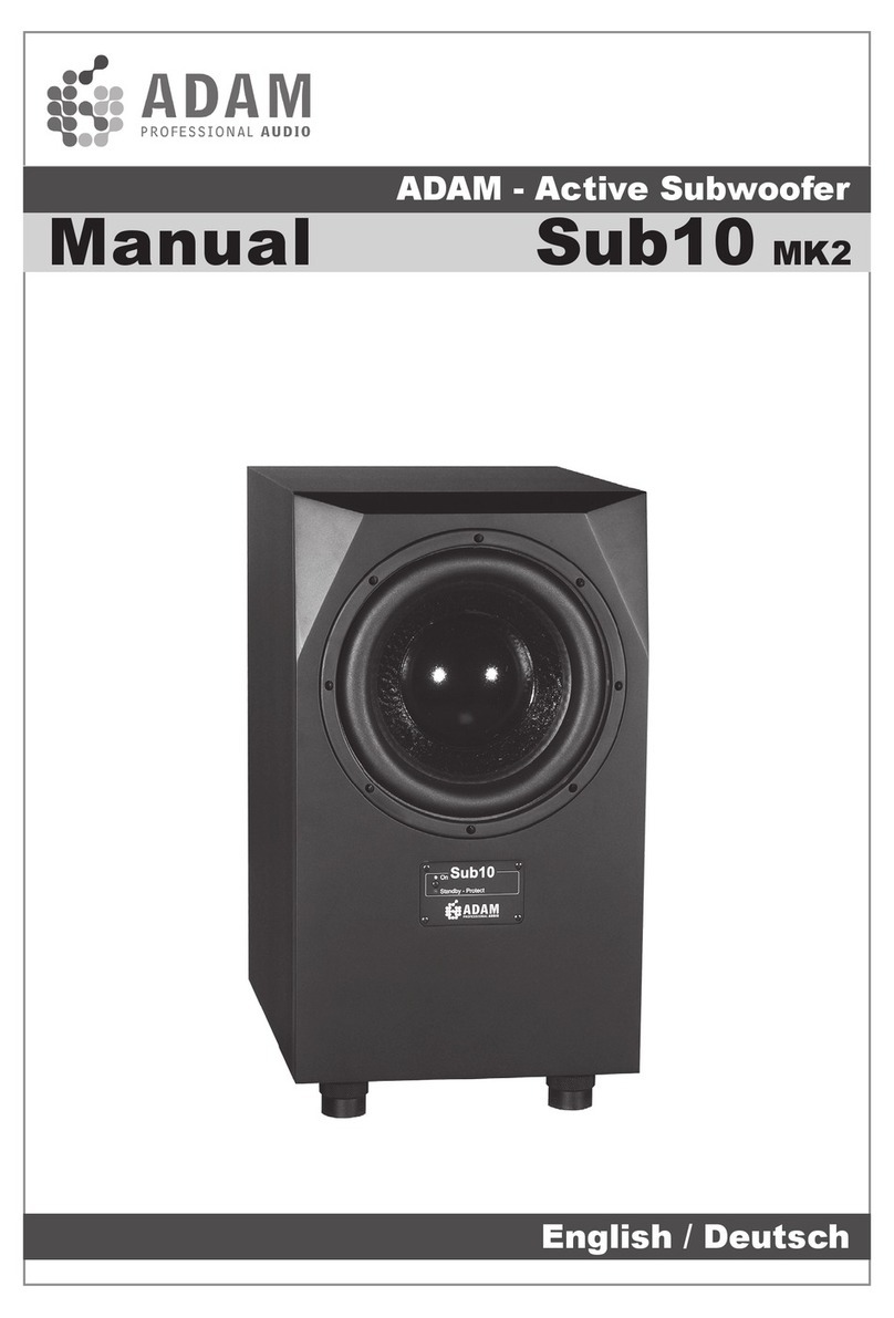 Adam Sub10 MK2 Manuel utilisateur