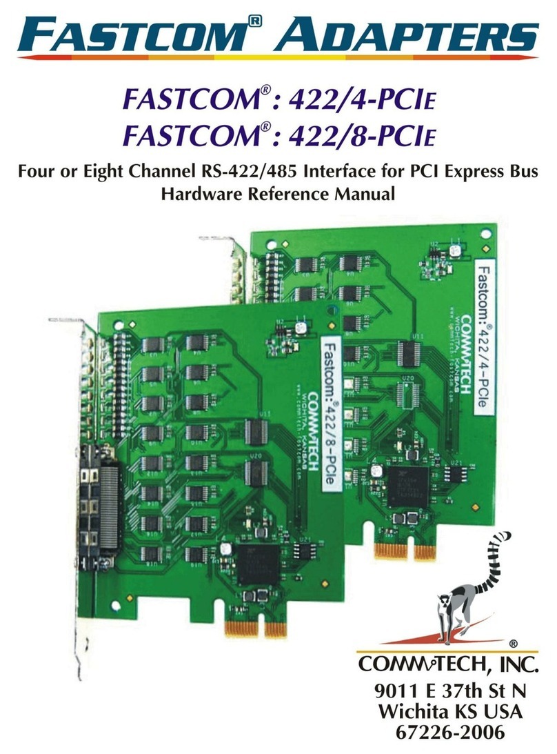 CommTech Fastcom 422/4-PCIe Manuel utilisateur