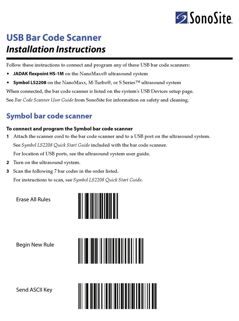 SonoLite USB Bar Code Scanner Manuel utilisateur