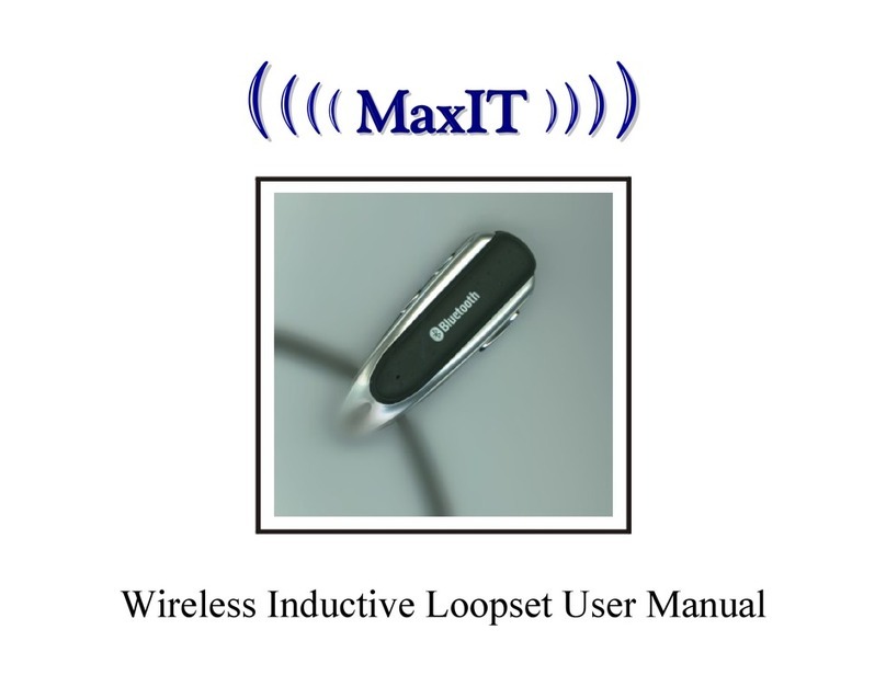 MaxIT Wireless Inductive Loopset Manuel utilisateur