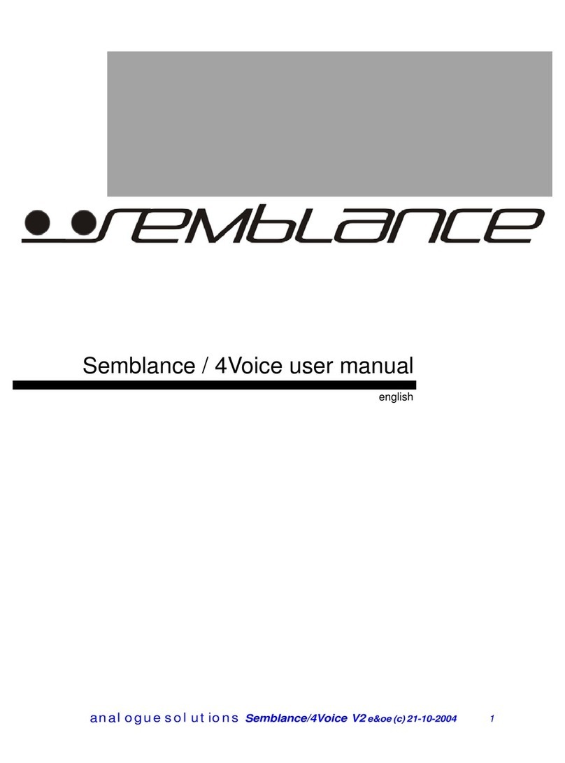 Analogue Solutions 4Voice Manuel utilisateur