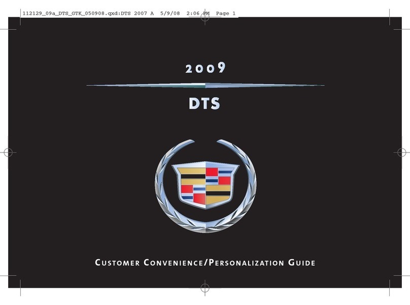 Cadillac 2009 DTS Manuel utilisateur Cadillac 2009 DTS Manuel utilisateur