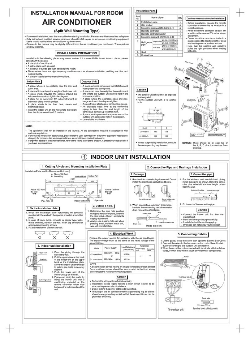 EnStar Split Wall Mounting Type Manuel utilisateur