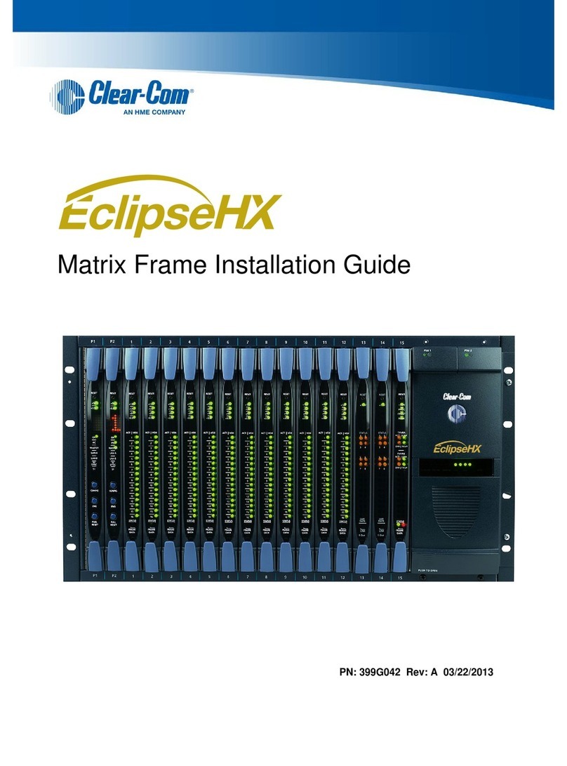Clear-Com EclipseHX Manuel utilisateur