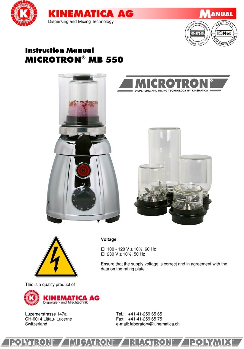 Kinematica MICROTRON MB 550 Manuel utilisateur Kinematica MICROTRON MB 550 Manuel utilisateur